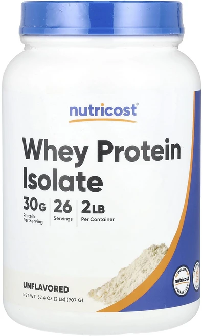 Nutricost 분리유청단백질 무맛 907g(2lb), Nutricost 분리유청단백질 무맛 907g2lb, 907g, 1개 - 쿠팡