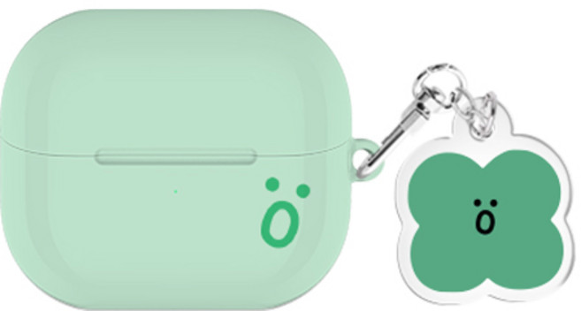 말랑말랑 베이직 버즈3 / 버즈3프로 / 버즈라이브 하드 케이스 +아크릴키링 세트, 집중이, 버즈3/버즈3프로(공용)