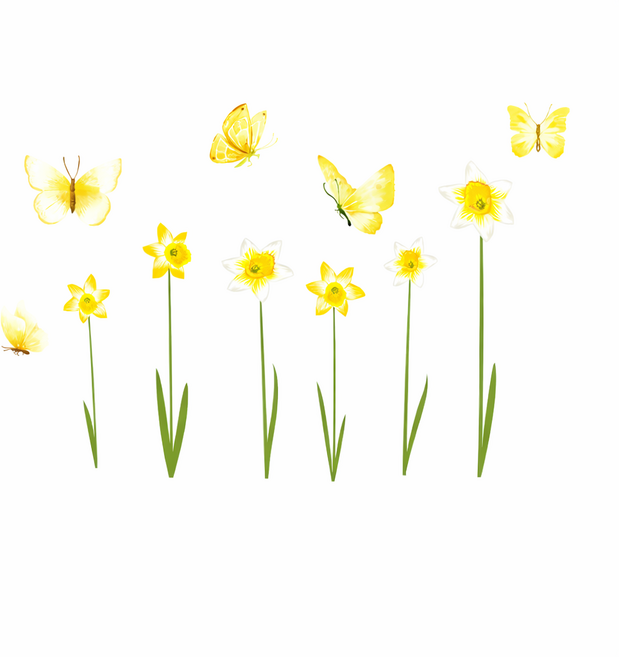 바이모던 꽃 벽 포인트 스티커 인테리어 장식 스티커, 백합