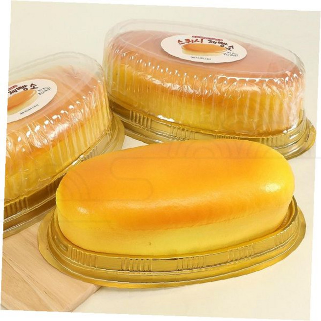 스퀴시 제빵소 카스테라 말랑한 촉감 노란색 디저트 모형 스트레스 해소 완구