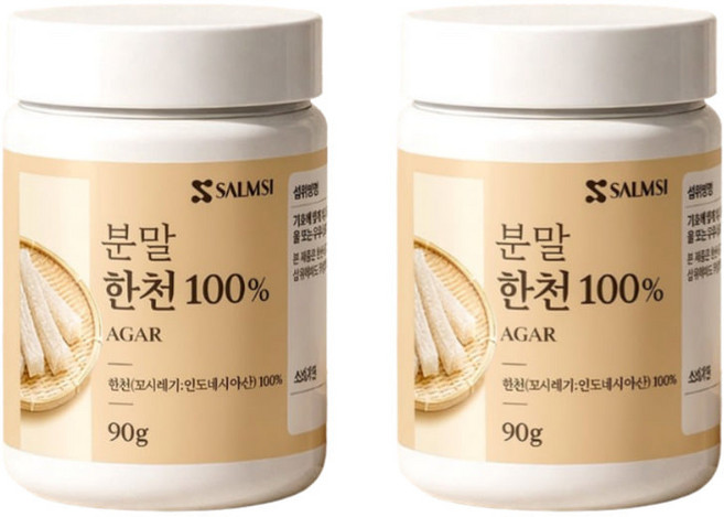 한천 분말 가루 2개 꼬시래기 꼬시레기 우뭇가사리 푸딩 묵 양갱 국수 재료, 90g
