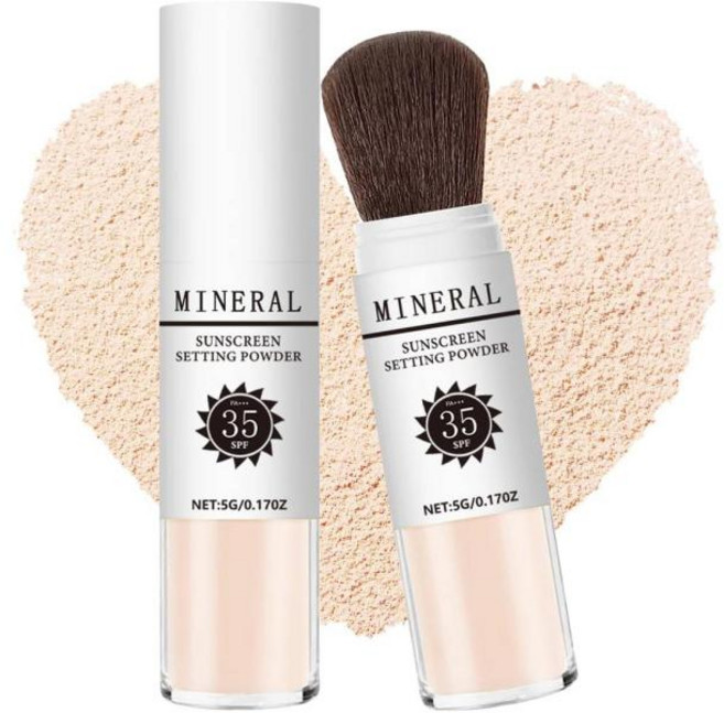 Meilury 미네랄 선스크린 세팅 파우더 SPF 35 PA++ 5g, 1개