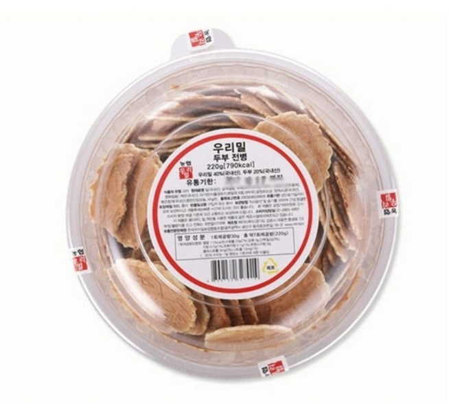 기타 국산밀 100 한국 우리밀 농협 두부전병 220g (2+2) 총4개, 단일