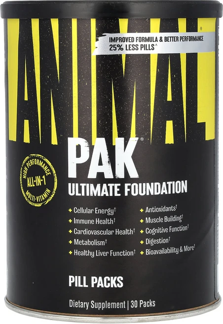 효과가좋습니다 Animal PAK® 얼티밋 파운데이션 30팩 고급영양제, Animal PAK 얼티밋 파운데이션 30팩, 1개 - 쿠팡