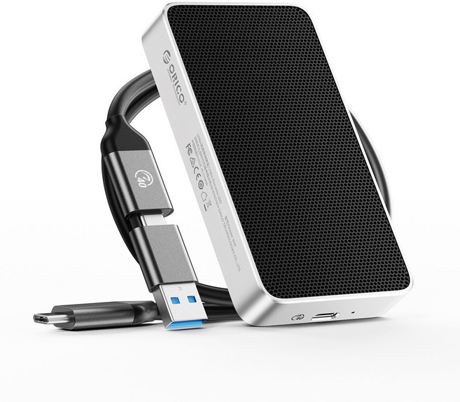 오리코 USB4.0 40Gbps 썬더볼트4/3 호환 C타입 휴대용 외장하드 X40, 블랙실버, 512GB