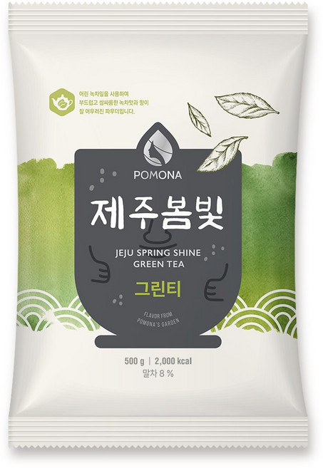 포모나 제주 봄빛 그린티 파우더, 2개, 500g, 1개입