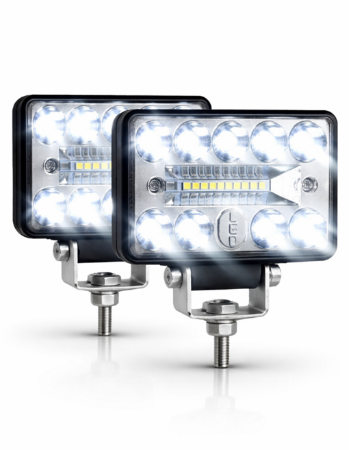 09FARM 12V 24V 겸용 기중기 트럭 화물차 54와트 LED써치라이트 2p, 1세트