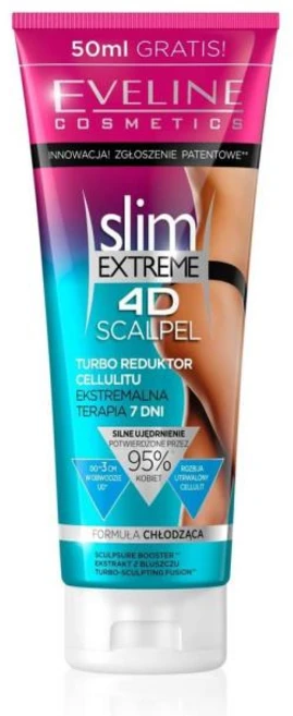 Eveline Cosmetics 슬림 익스트림 4D 스칼펠 터보 셀룰라이트 리덕터 250ml, 1개 - 쿠팡