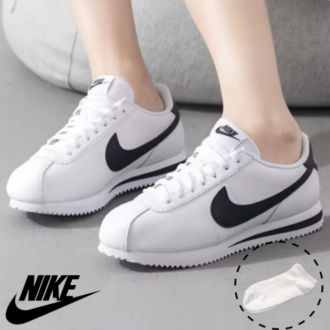 나이키 코르테즈 남성 스니커즈 여성 운동화 화이트 블랙 런닝화 + 슈스타 양말증정