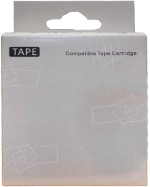 碳粉補給站12mm標籤帶適用於LW-200KT/LW-400/LW-500/LW-600/LW-700/L副廠標籤帶, 白底黑字, 1個