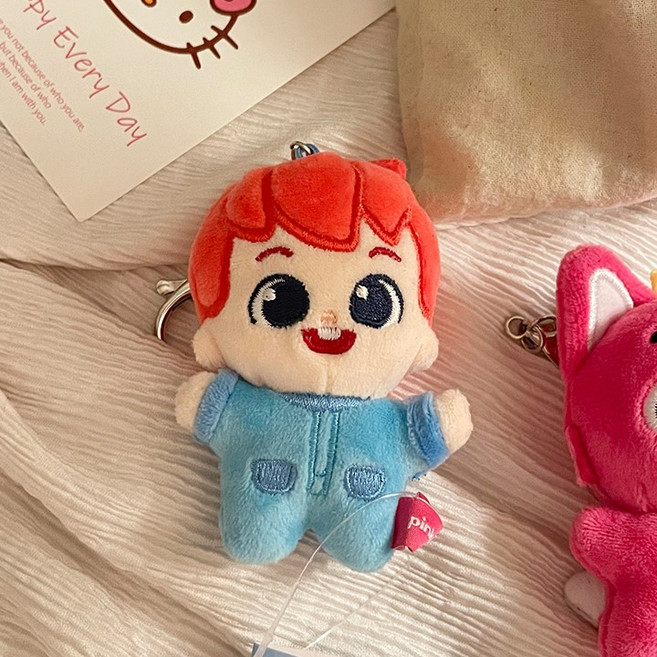 베베핀 핑크퐁 미니 가방고리 인형 키링, 1개, 아기 (베베핀), 8cm