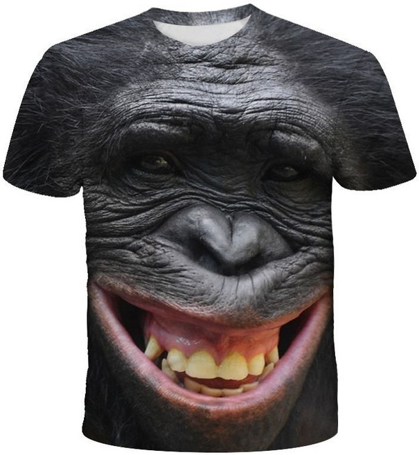 고릴라 원숭이 티셔츠 특이한 침팬치 동물 반팔 여름 A12