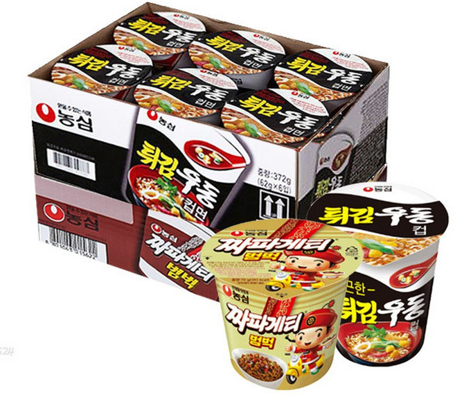 농심 짜파게티 범벅 70gx6개+튀김우동컵 62gx6개(총12개)