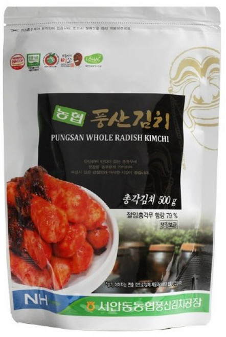 풍산김치 총각김치, 3개, 500g
