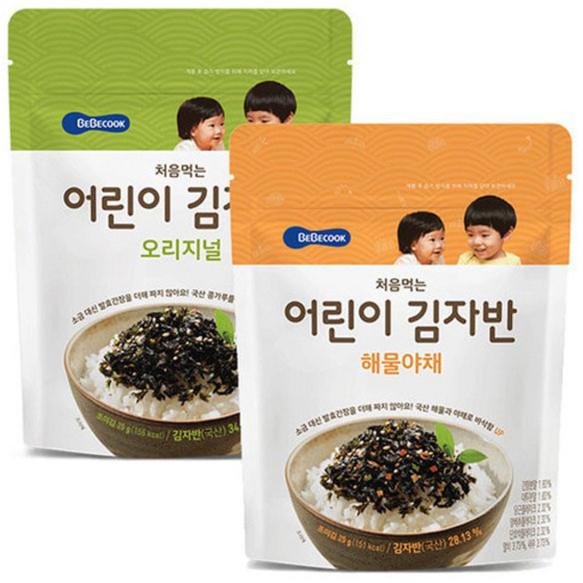 베베쿡 어린이 김자반 1개 /오리지날/해물야채/선택, 김자반 1개(해물야채), 25g