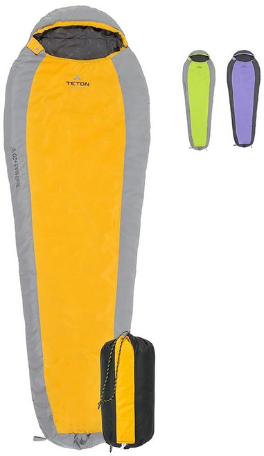 TETON Sports TrailHead 침낭 경량 캠핑 하이킹 스카우트 오렌지 190.5 x 76.2 x 50.8 cm (75 인치 x 30 인치 x 20인치), 20F Regular