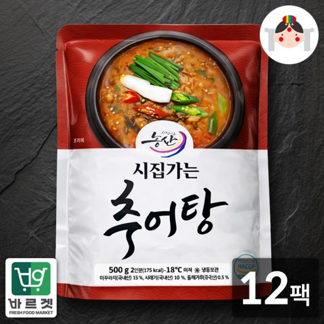시집가는농산 시집가는 추어탕 500g x 12팩 바르겟, 12개