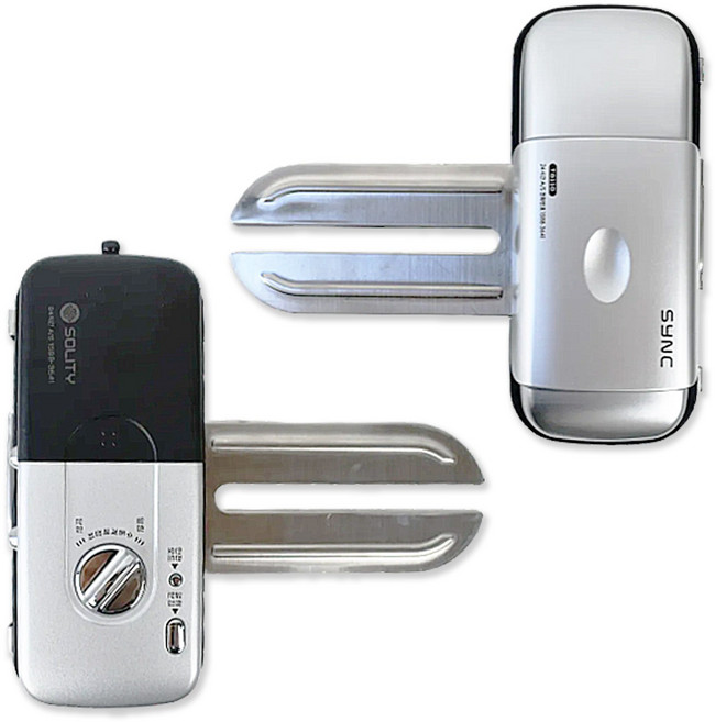 혜강 솔리티 SYNC TG110 날개형 유리문 디지털 도어락 비밀번호 글라스도어록 강화유리, TG110(비밀번호), 셀프설치(기존택배발송)