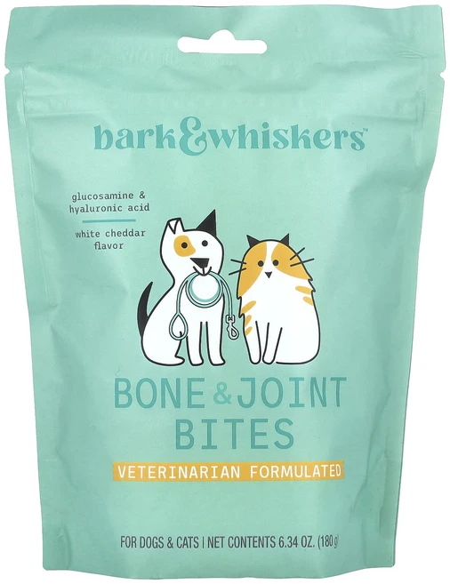 Dr. Mercola Bark & Whiskers™ 뼈 및 관절 교합체 강아지 및 고양이용 화이트 체다 180g(6.34oz), DrMercolaBarkWhiskers뼈및관절교합체강아, 1개 - 쿠팡