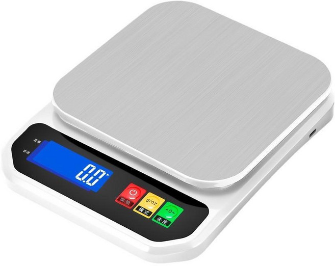 高精度不銹鋼廚房電子秤 3000g, 象牙白10kg, 如圖, 10000g
