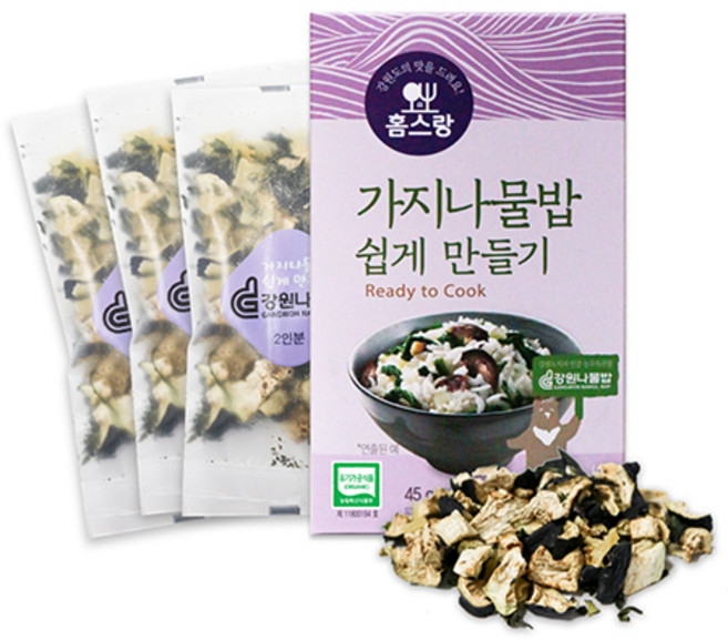 홈스랑 가지나물밥쉽게만들기 45g(15g 3입), 45g, 1개