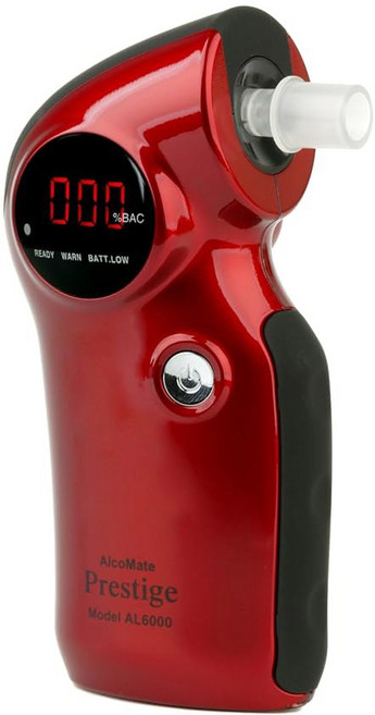 교체 가능한 사전 보정 센서 높은 정확도 보정 필요 없음 가정 업무 또는 이벤트에 이상적인 AlcoMate Prestige AL6000 음주 측정기 u2013 전문 휴대용, Red, 1