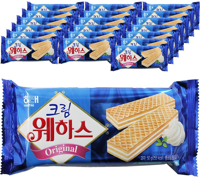 해태제과 크림 웨하스, 50g, 20개
