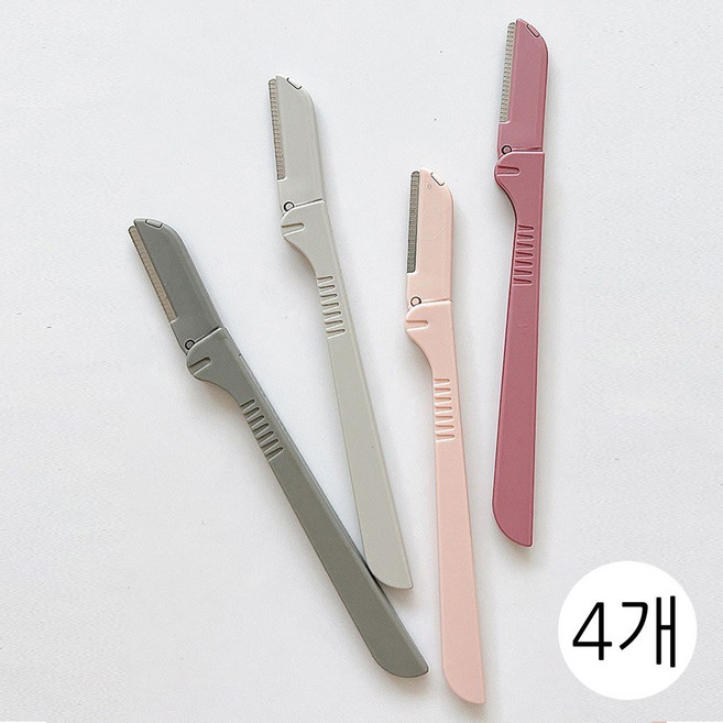 신도프라임 접이식 눈썹칼 면도기 일본제 칼날 눈썹정리기, 4개
