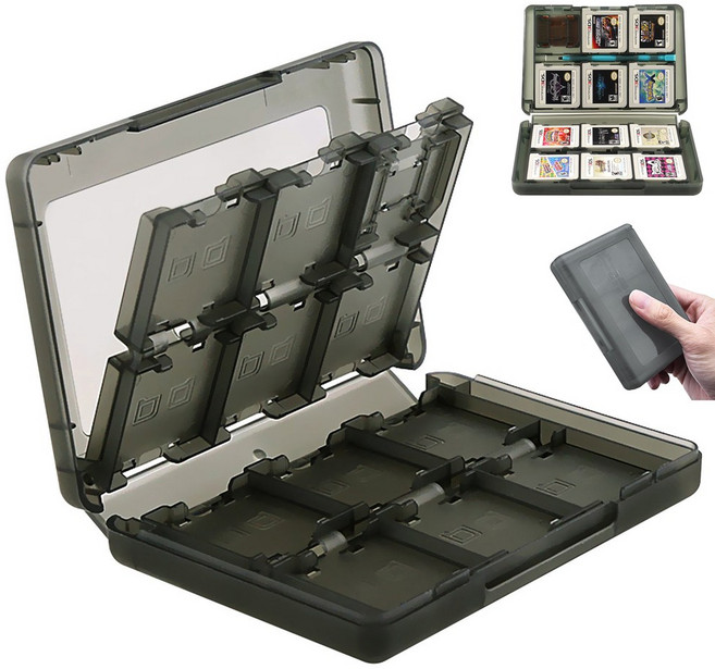 닌텐도 DS 3DS 게임 케이스 카트리지 28개입 수납 칩케이스, 블랙, 1개