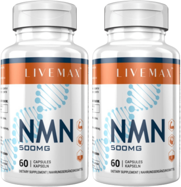 Livemax (총2병) 라이브맥스 NMN 500mg 60캡슐, 60정, 2개