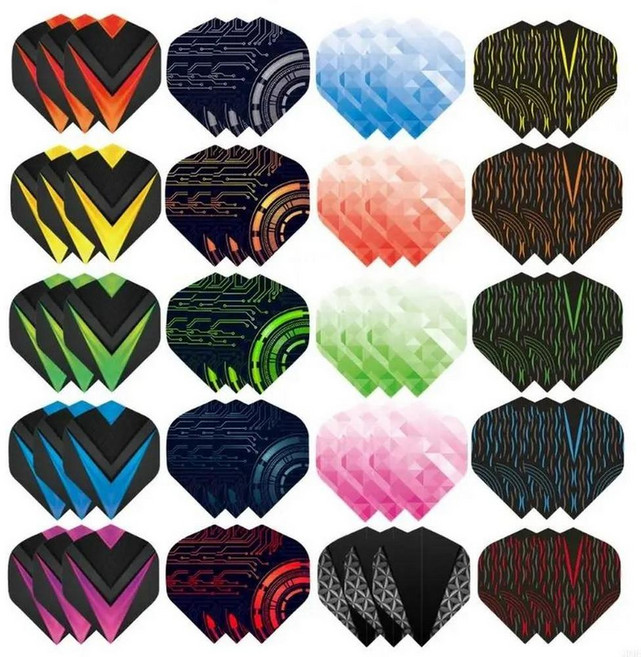 다트 항공편 내구성 애완 동물 교체 깃털 꼬리 날개 게임용 장비, 2. 60pcs, 1개