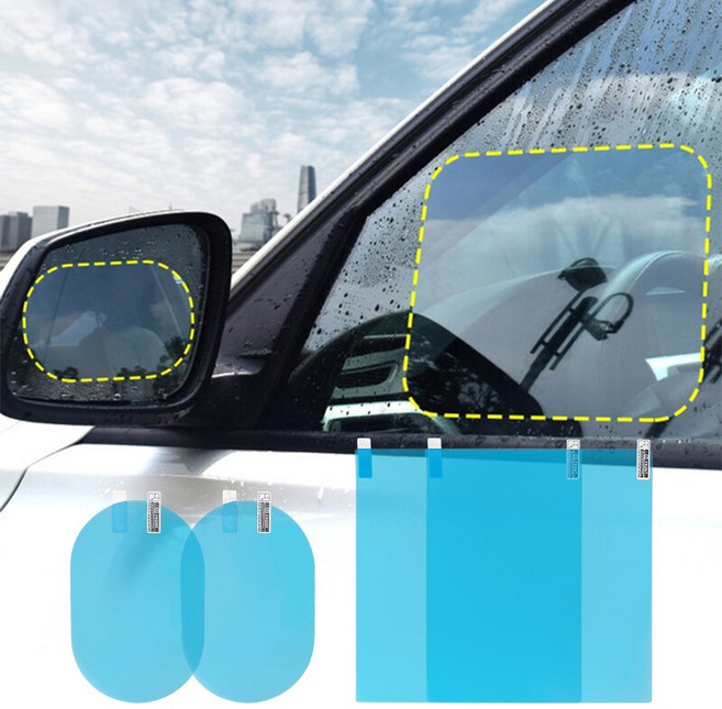 레인필름 4P풀세트 사각 방수 사이드미러 습기제거 특수 발수 코팅 SUV 대형, 레인필름 풀세트4P, 1세트