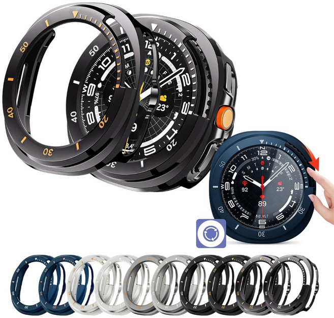 오르몽트 갤럭시워치8 클래식 PC 범퍼 커버 케이스 46mm 호환 보호커버 보호케이스 초경량, 워치8 클래식 46mm, 오리지널 블랙O