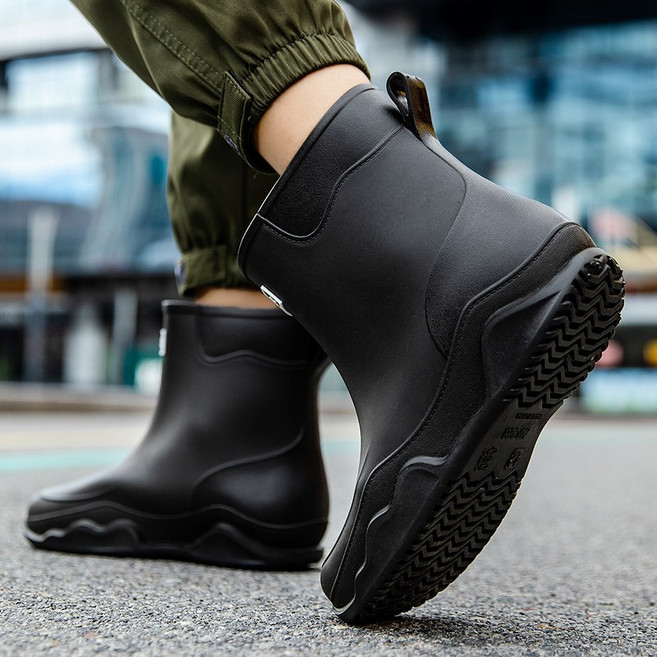 뮤롬 패션 남자 레인부츠 작업용 낚시화 남성 미끄럼방지 장화 MR328