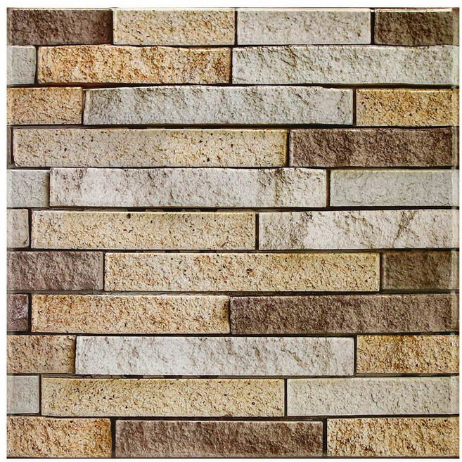 10PCS 3D 타일 스티커 자기 접착 패널 껍질과 스틱 주방 BA SPLASH 욕실, Old Beige - 1pc, 1개