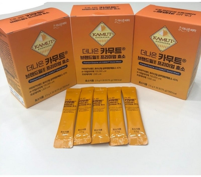 [글루텐분해효소30포3박스] 더나은 카무트 브랜드밀 프리미엄 효소, 3개