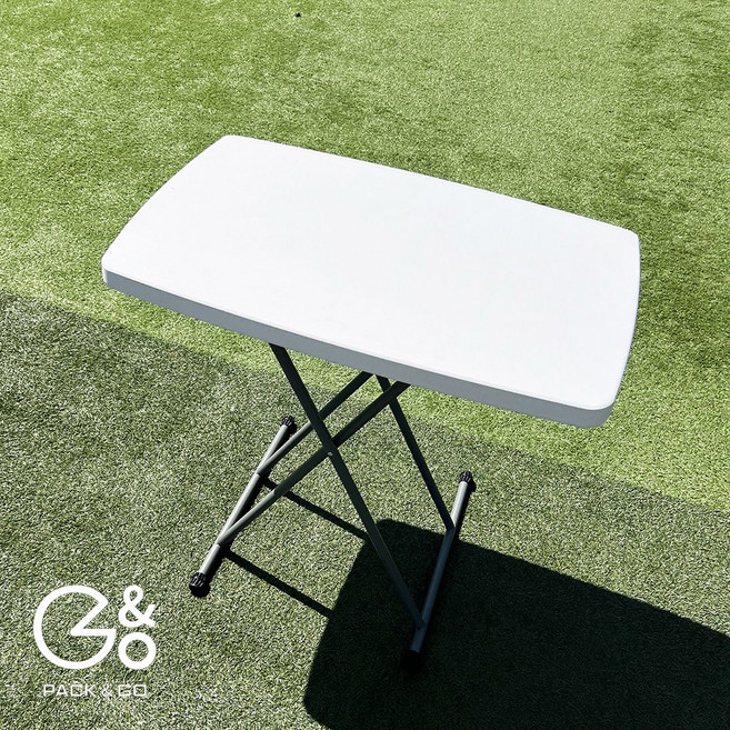 팩앤고 접이식 행사 파티 야외 폴딩 다용도 캠핑용 간이 입식 브로몰딩 테이블 1500 1800 760 의자, 화이트 760 테이블