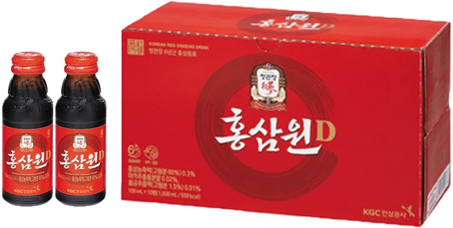 정관장 홍삼원D병 100ml, 10개 - 쿠팡