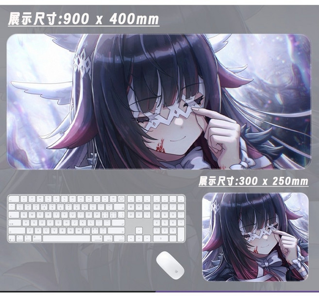 원신 콜롬비나 동인 마우스패드 키보드 장패드 두께 3mm, 패턴 02, 700x300mm