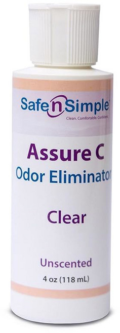 세이프 앤 심플 어슈어 C - 투명 윤활 장루 주머니 탈취제 대장루 냄새 제거제 윤활유 4액체 방울, 4 Fl Oz (Pack of 1)