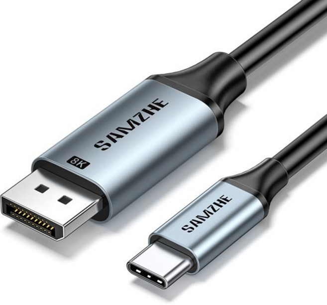 (삼지) Type-C to DP 8K 60Hz 미러링 케이블 1m TYD10, 1개