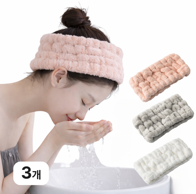 벤스투 잔머리 완벽고정 세안밴드, 3개, 혼합