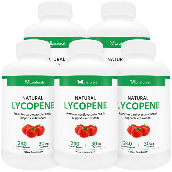 [미국빠른직구] 신제품 마이라이프 내추럴스 라이코펜 30 mg, 240정, 5개