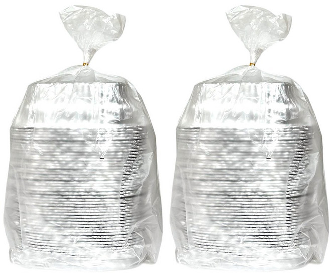 삼아 라면용기 일회용 알미늄 은박냄비 한강 뽀그리 캠핑 은박직화용기 사각라면 국산 즉석라면용기 우동용기 알루미늄용기, 1세트, 100개입