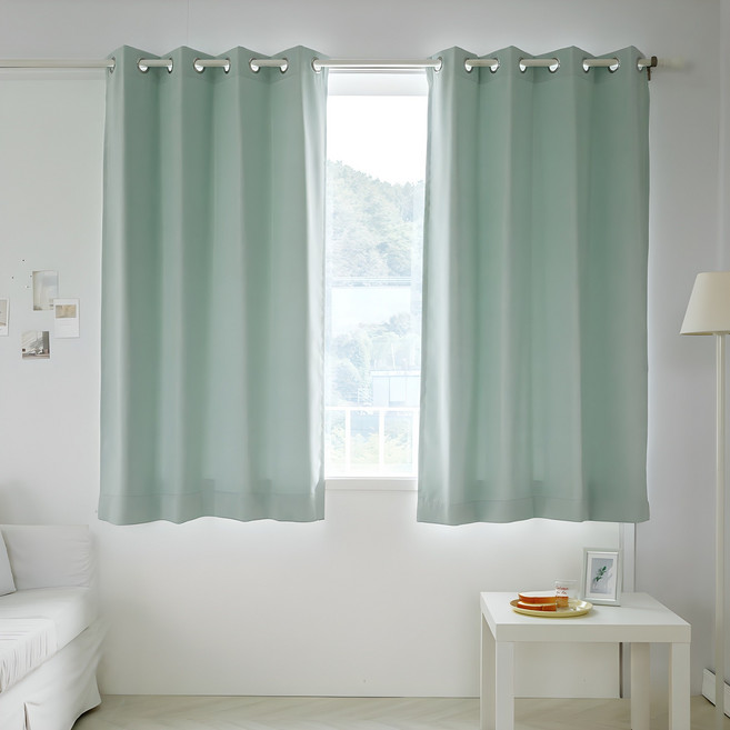 까르데코 노르딕솔리드 작은창 창문 암막커튼 2장