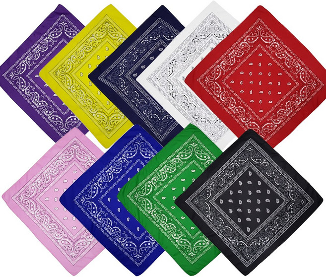 페이즐리 칼라 등산손수건(55X55CM) 페이즐리 반다나 두건 등산 자전거