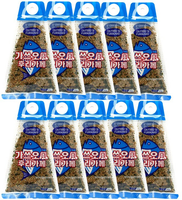 이엔푸드 가쓰오풍 후리가께, 50g, 10개