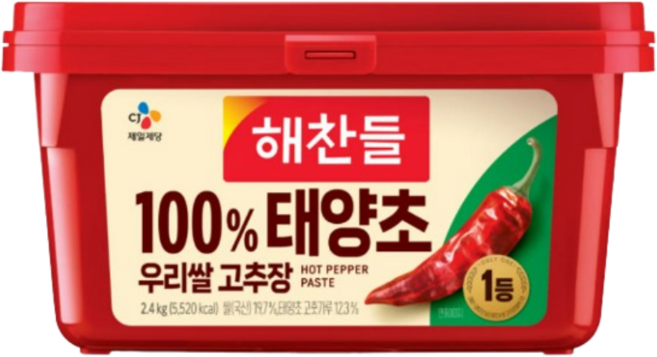 CJ 해찬들 100% 우리쌀 태양초 고추장 2.4kg x 1개