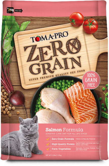 TOMA-PRO 經典室內貓飼料 全齡配方 雞肉口味 1.5公斤, 1個, 零穀-全齡貓敏感(鮭魚)2.5磅