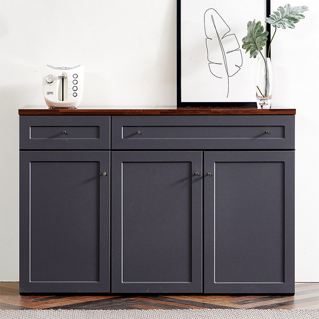 원스홈 토스터 1200 주방 수납장(서랍형)/다용도, 크림화이트